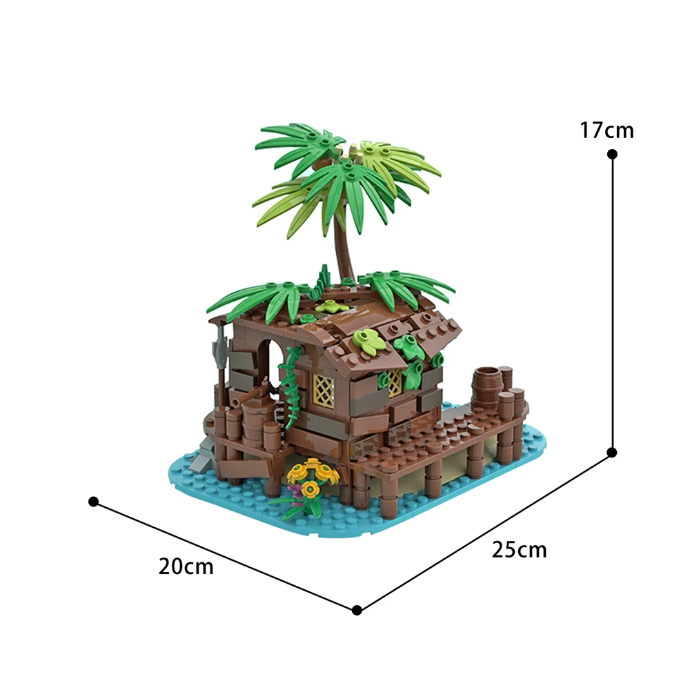 MOC-71229 Pirate Shed Model Irates Pirates Barracuda Bay Building Blocks Brick For 21322 49016 Sea Beach Ideas Toy For Kid Gifts images - 6