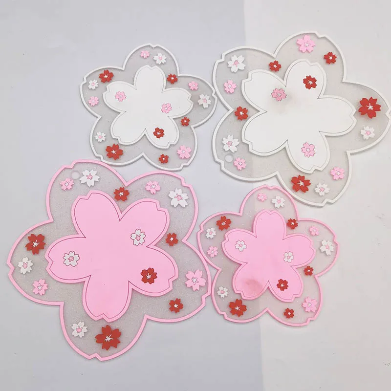 

1Pcs Anti-skid Cup Pads Cherry Blossom Pattern for Tea Milk Coffee Kitchen Accessories Table Mat Heat Insulation Multipurpose