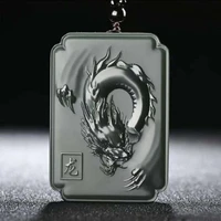 natural hetian jade dragon pendant hand carved guardian angel auspicious animal necklace as a christmas gift for lovers