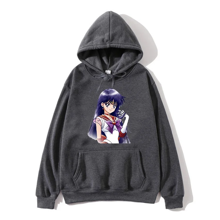 

Sailor Moon Winter Cartoon Print Men's and Women's Hooded Street Casual Hoodie Cartoon Hoodie Loose Creative Sweatshirt