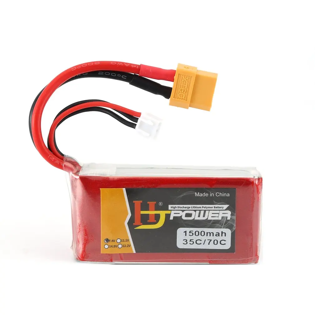 HJ 7 4 V 1500MAH 35C 2S Lipo батарея XT60 разъем Перезаряжаемый для радиоуправляемого