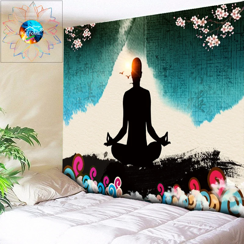 Настенный гобелен в стиле хиппи психоделический бохо|Гобелен| |