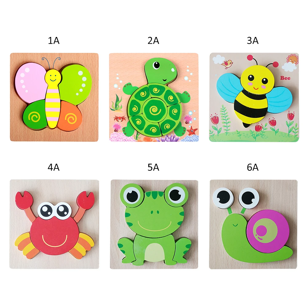 

Wooden animal car three-dimensional puzzle male and female baby hand grasp matching jigsaw puzzle toy 1-2-3 years old