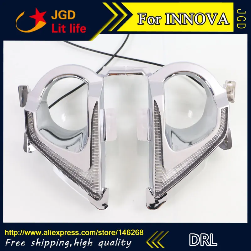 Бесплатная доставка! 12V 6000k светодиодный дневный ходовой светильник DRL для Toyota INNOVA