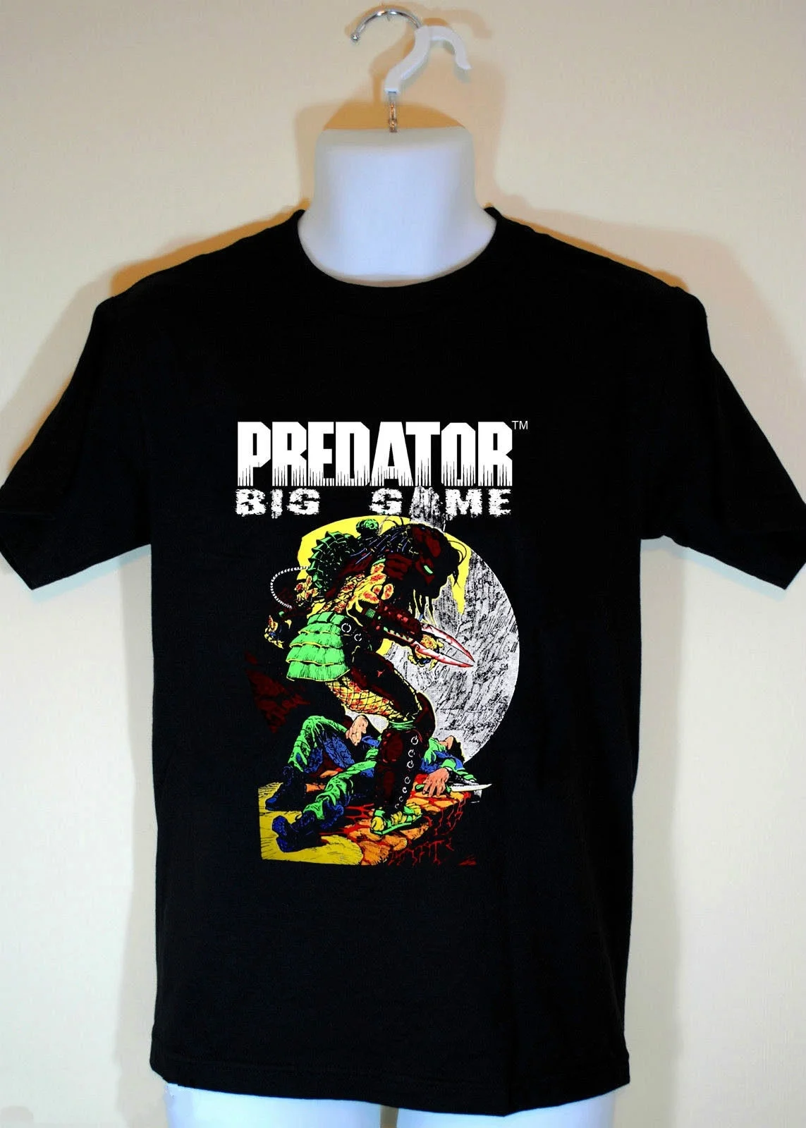 Дешевые футболки Reprint Predator Big Game 1991 футболка 80-х из фильма ужасов Шварценеггера