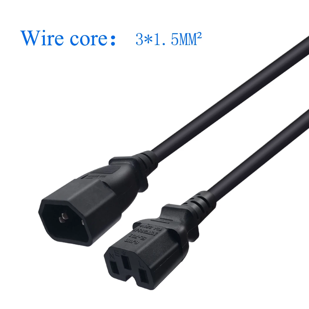 Jorinдо 2 м/футов IEC320 C14 3 зубчатый Удлинительный кабель питания pulg от IEC C15 до