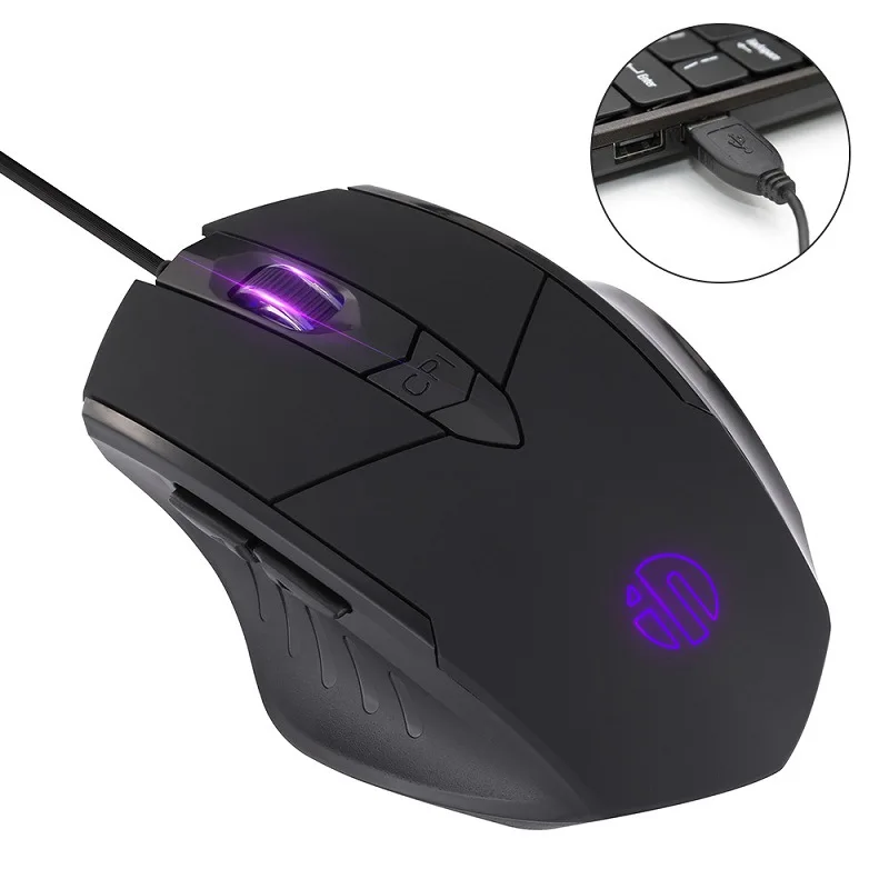 

Mute Wired Mouse Adjust DPI Luminous Game Mouse