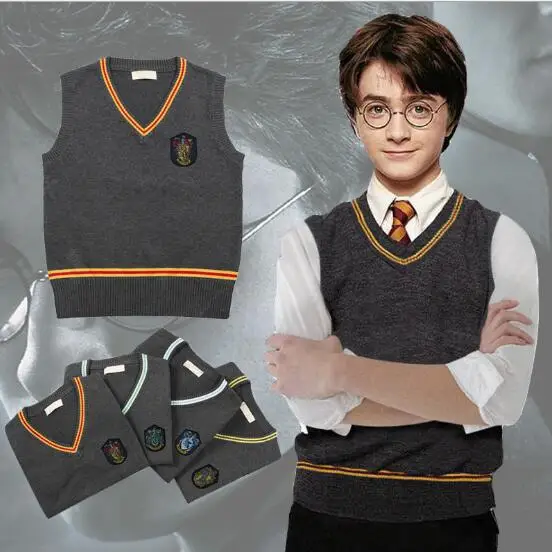 Свитер Hermione косплей свитер костюм с галстуком жилет универсальная повседневная