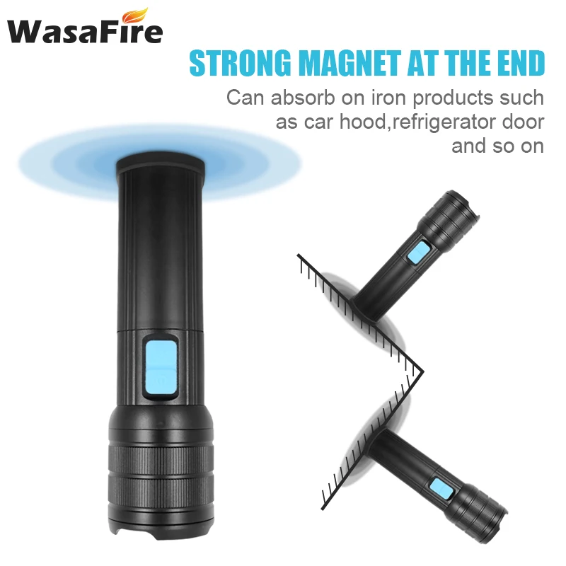 5pcs/lot XML L2+COB White/Red/Blue Working Torch Waterproof Zoom Led Flashlight 3-Mode Rechargeable Linterna for Camping | Лампы и