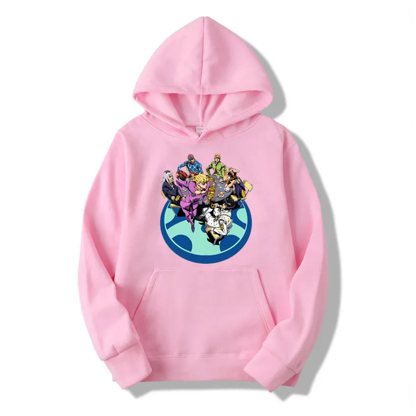 

Jojo Bizarre Adventure Fashion Japan Anime harajuku Sweatshirt Men Funny Cartoon tracksuit Graphic Casual Loose cotton Hoodie