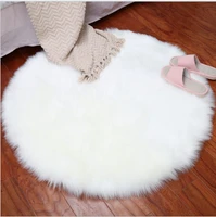 hq multi style circular soft artificial sheepskin rug carpet artificial wool warm hairy carpet seat fur area rugs bedroom mat