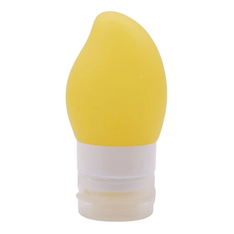 Creative Silicone Bottled Shampoo Shower Gel Portable Travel Empty Bottle Set Gift Mango Shape Cyan Yellow Gradient | Красота и