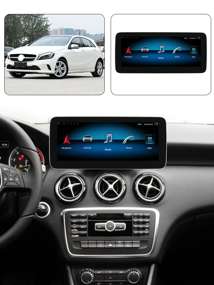 Автомобильная магнитола 4 + 64 ГБ Android 10 0 4G Lte аудио GPS навигация плеер для Mercedes Benz A
