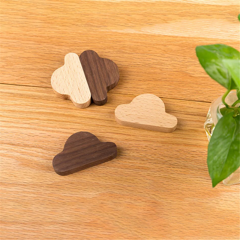 TTLIFE деревянные крючки для ключей в форме облака настенный бук/черный орех