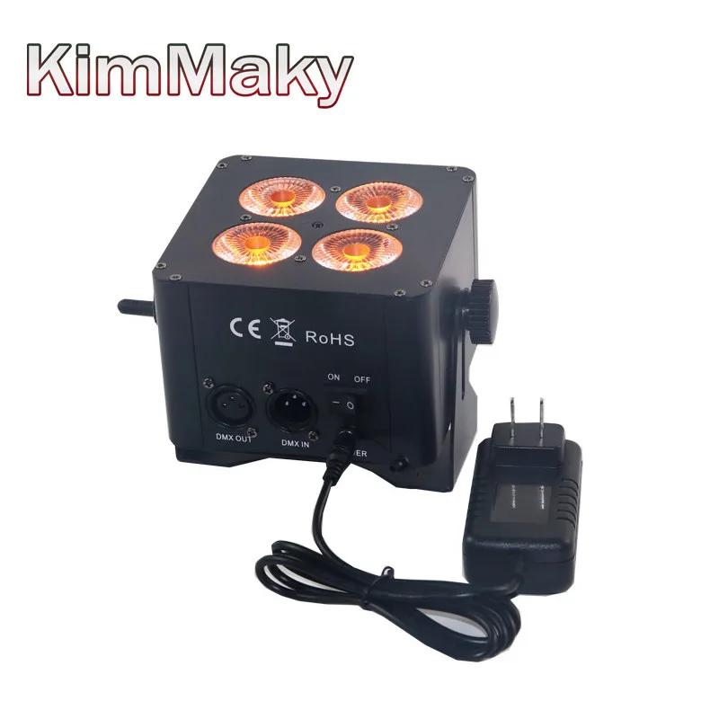 10 шт. + зарядный чехол светодиодный uplighting mini 4X18w Аккумулятор беспроводной с