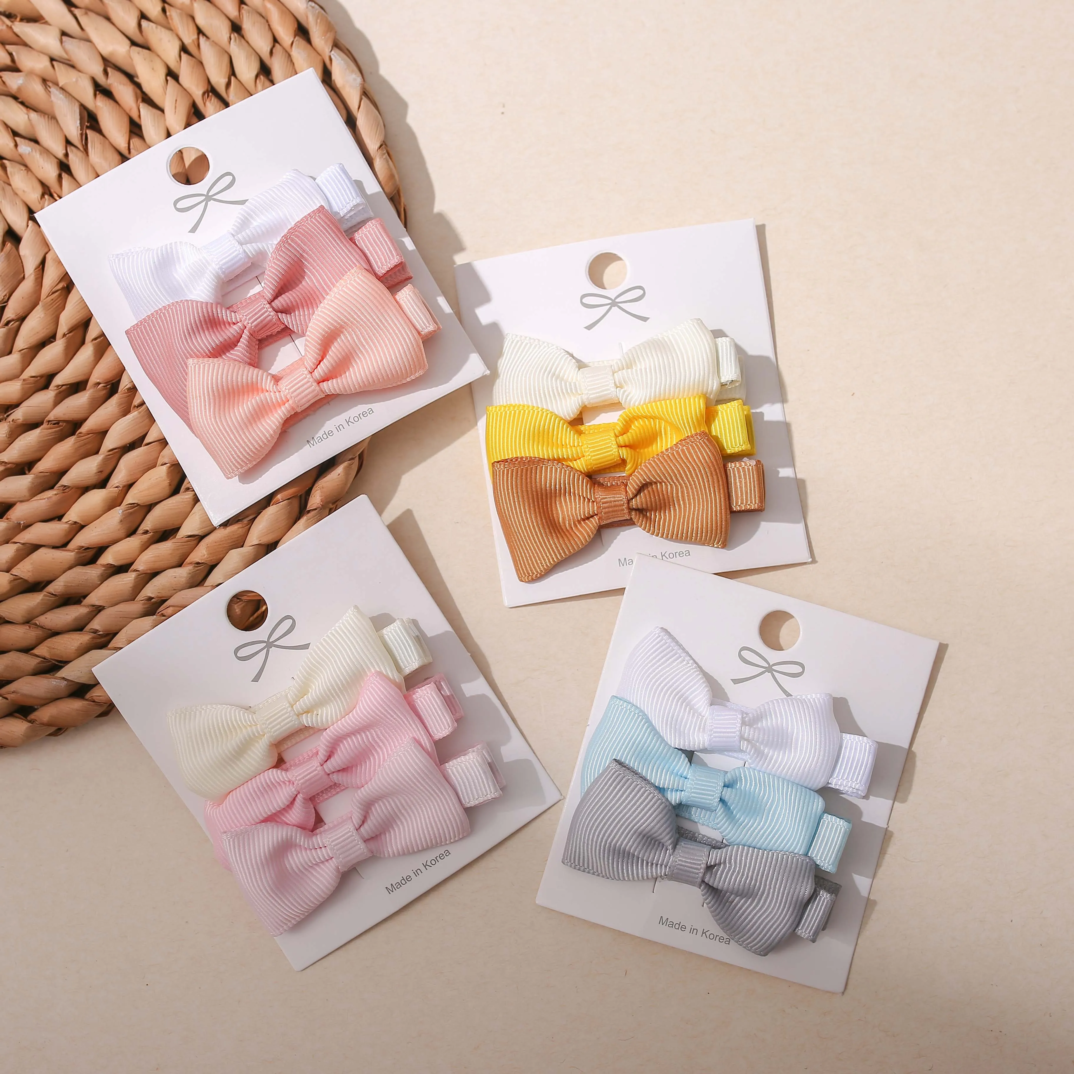 

3 Pc/set Candy Color Baby Bow Hairpins Cute Girls Headwear Princess Baby Kids Korea Fashion Hair Accessories Photo Props