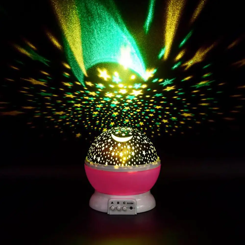 Светодиодный ночной Светильник звездного неба вращающаяся на 360 градусов Лампа с