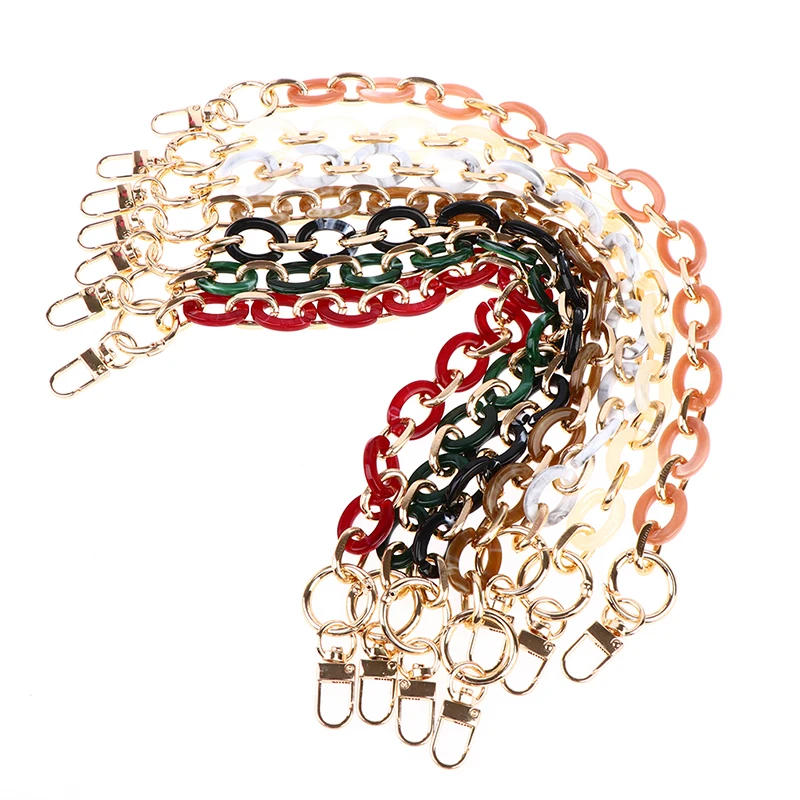 

Colourful Resin Chain Of Bag Purse Chains Gold Belt Hardware Handbag Accessory Alloy Bag Chain Strap For Women Bags Belt Straps
