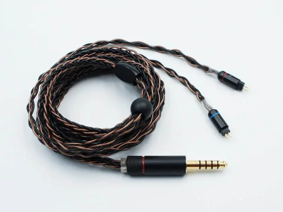 2Pin 4.4mm ISN Audio H8 8 нитей 19 сердечников из одной кристальной меди и серебристого покрытия, смешанный HiFi Audiophile IEM наушник кабель - Цвет: 2Pin 4.4mm