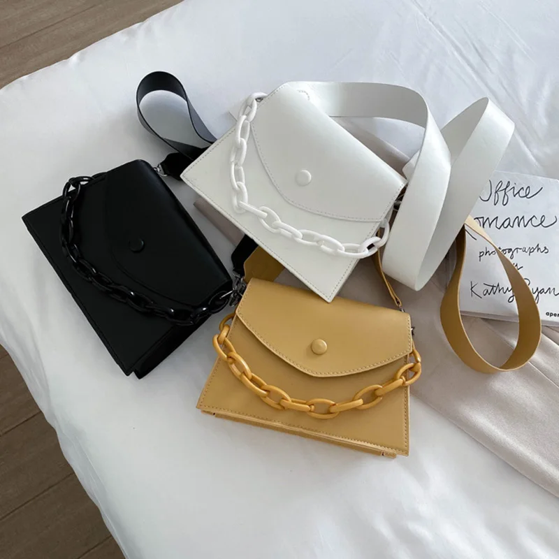 Женская сумка Кроссбоди из искусственной кожи летняя через плечо с цепочкой