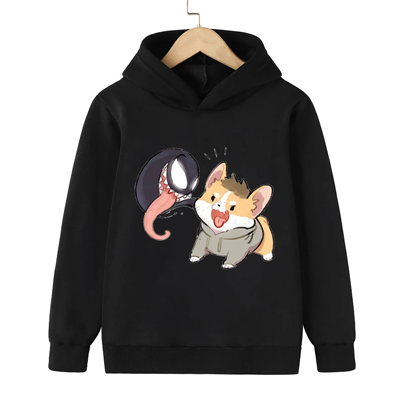 

2022 Cute Kids Heat Transfer Printing 3D Hoodie Cute Venom Style Kids Spring Autumn Sweatshirt Fleece