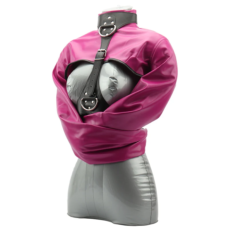 Эротическая Женская прямая куртка с открытой грудью связывание портупея