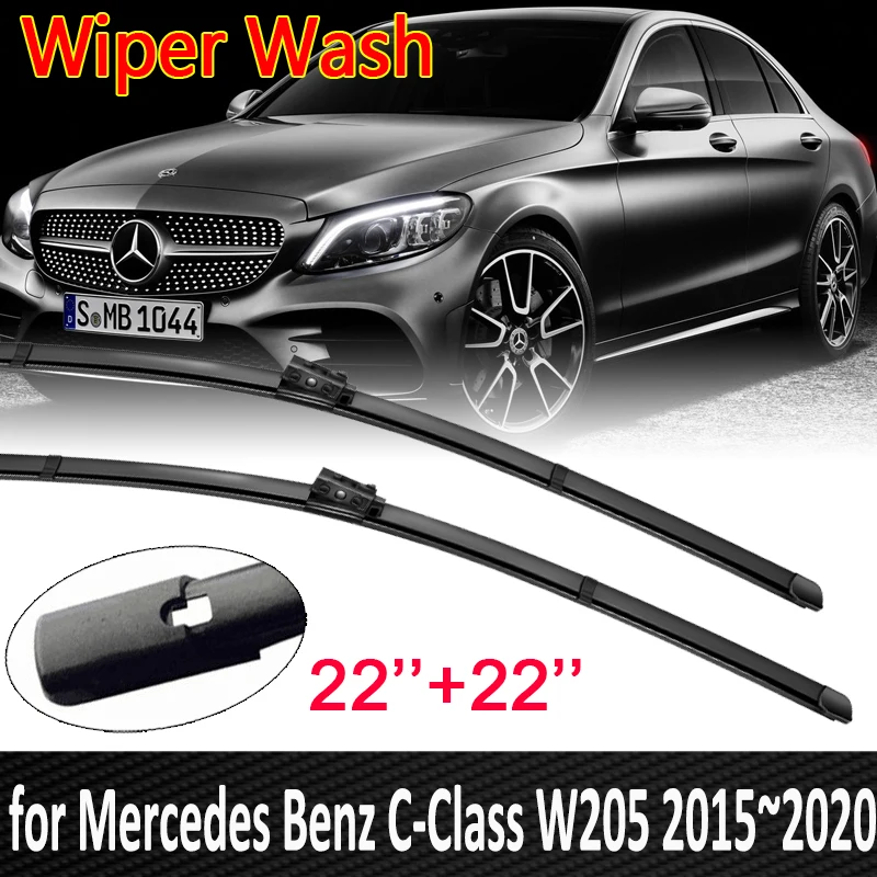 Escobillas de limpiaparabrisas para Mercedes Benz clase C W205, escobillas para parabrisas, artículos para coche, c-klasse C180 C200 C220 C250 C300