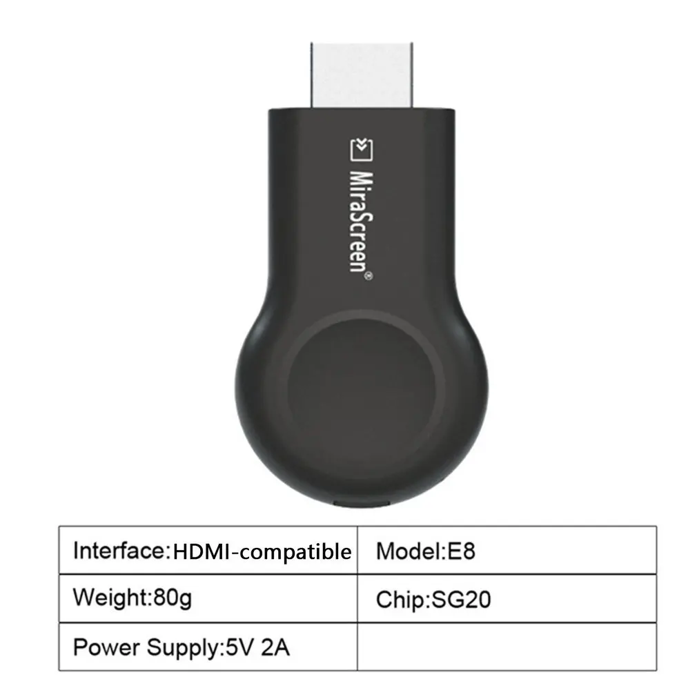Экран 1080P WiFi приемник дисплея HDMI-совместимый ТВ-ключ Airplay Miracast беспроводной