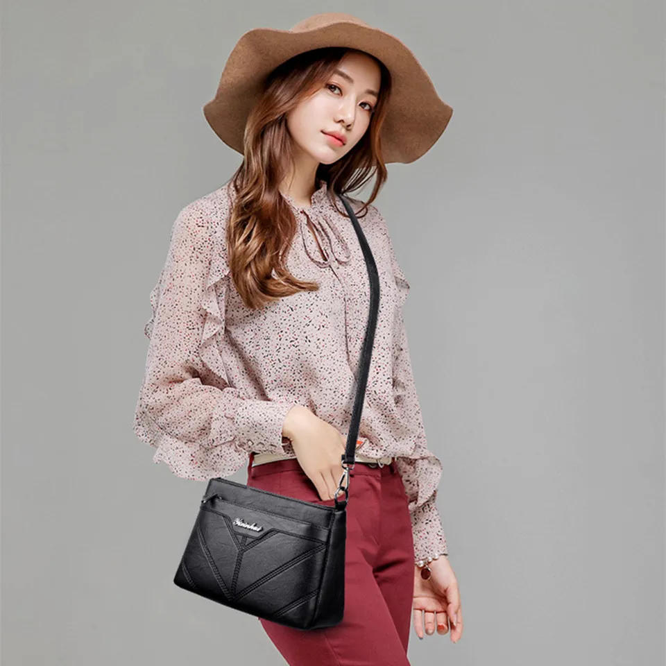 Women's Shoulder Bags Tote Long Strap High Quality PU Leather Crossbody Bags Over Female Messenger Bag Purse Handbags