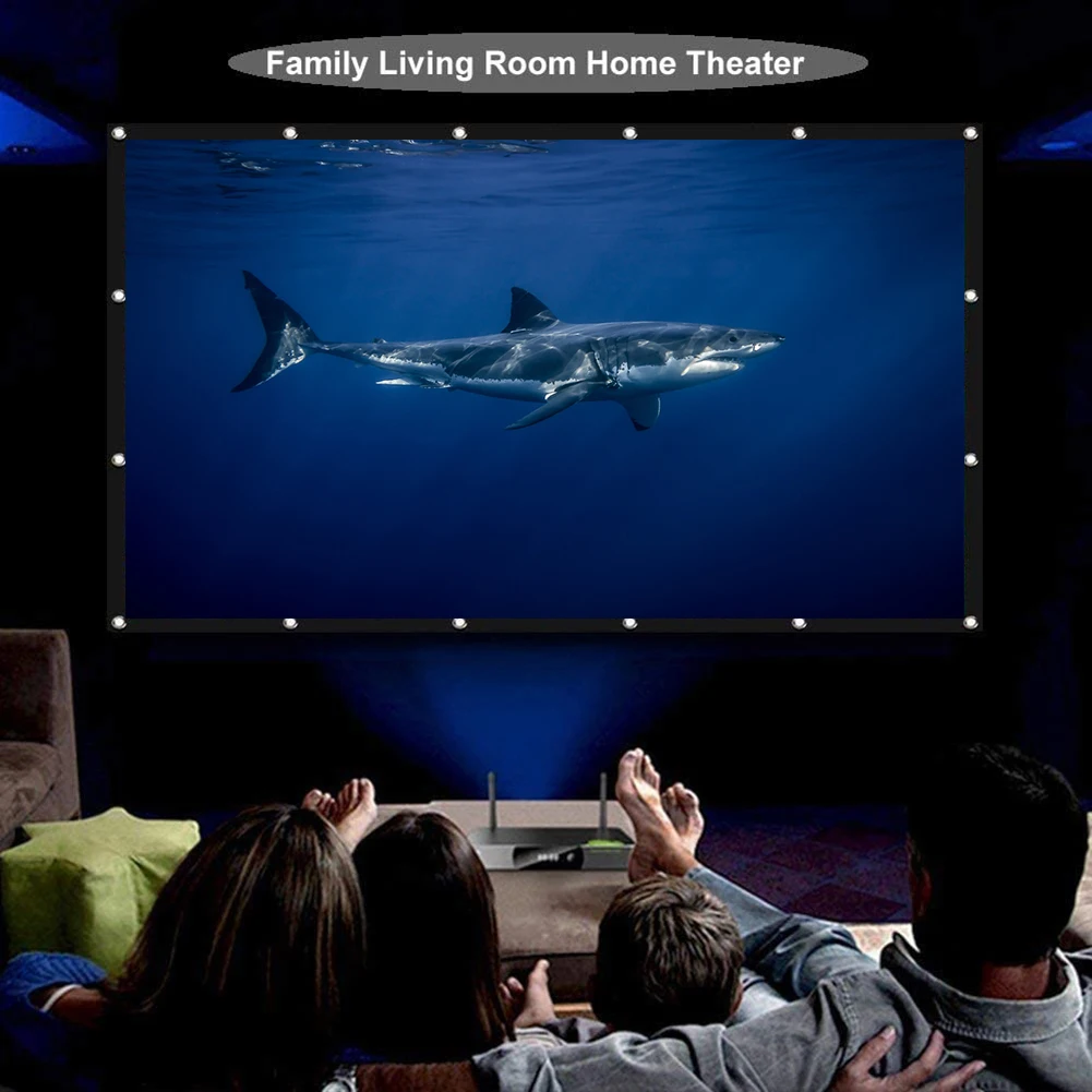 150 inch 43 portable folding movie screen hd crease resist indoor outdoor projector screen for home theatre office electronics free global shipping