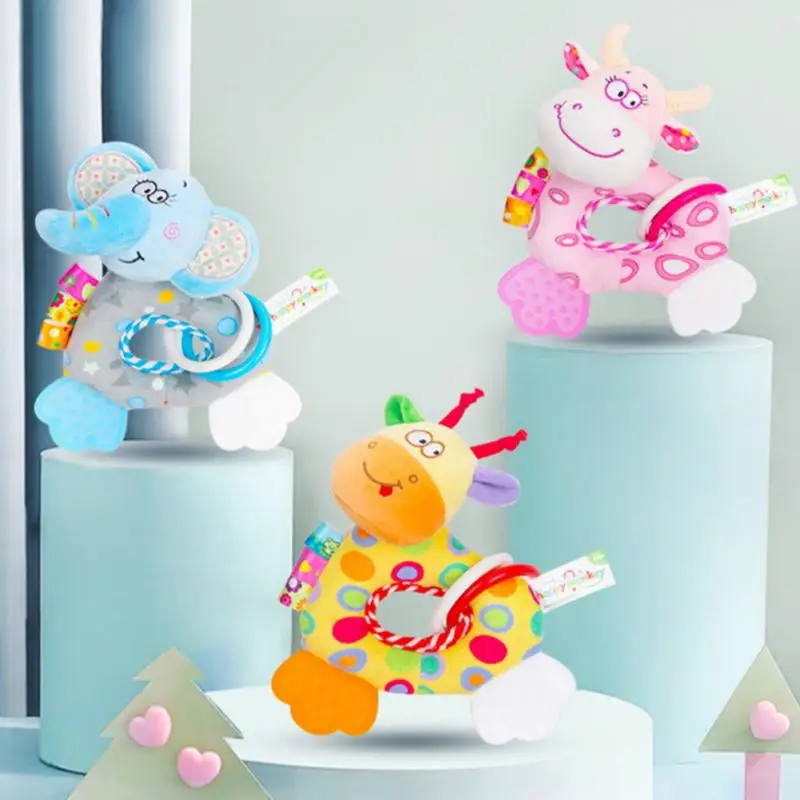 

Совершенно новый детский Прорезыватель для зубов, 18 см, погремушка с ручным заводом, детская погремушка, игрушка для новорожденных, удобная ...