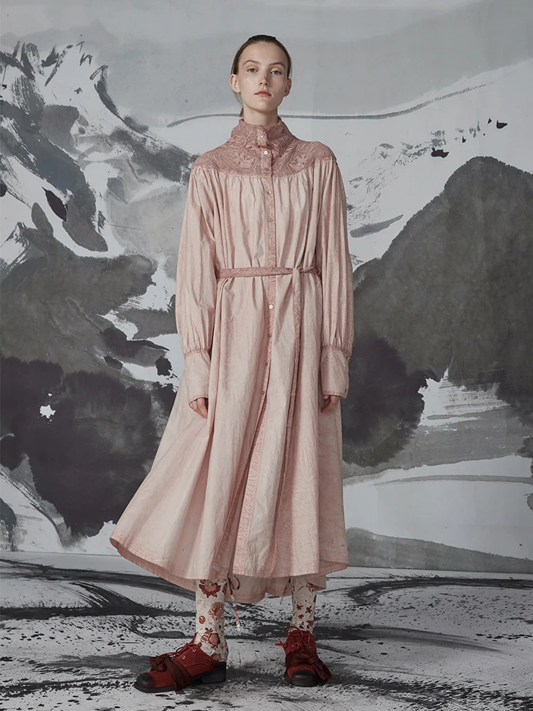 Осень Зима 2019 Новая Коллекция кружева patched Водолазка с длинным рукавом a line