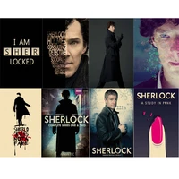 sherlock classical movie poster benedict cumberbatch canvas art paintings on the wall i am sherlocked room decoration