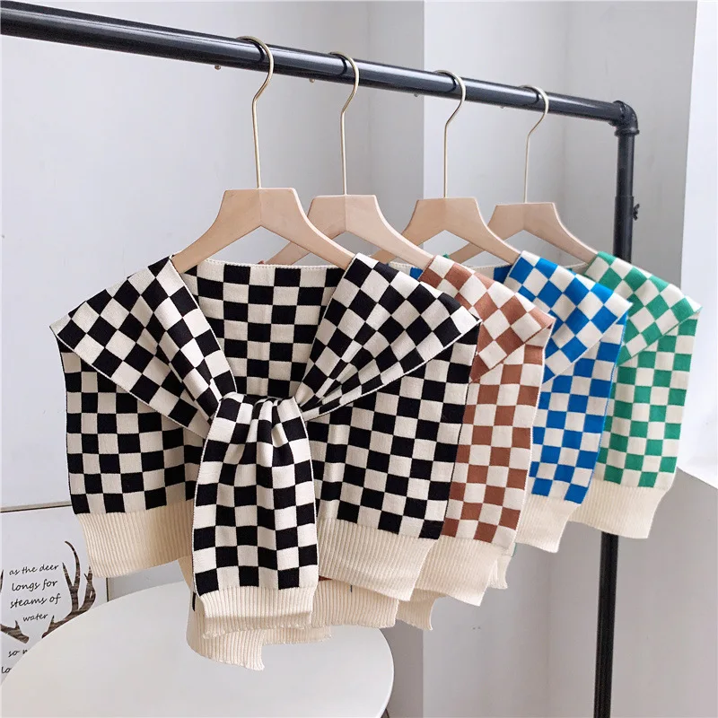 

Женский Теплый жилет в Корейском стиле, маленькая Наплечная рубашка с ложным воротником, аксессуары для женщин