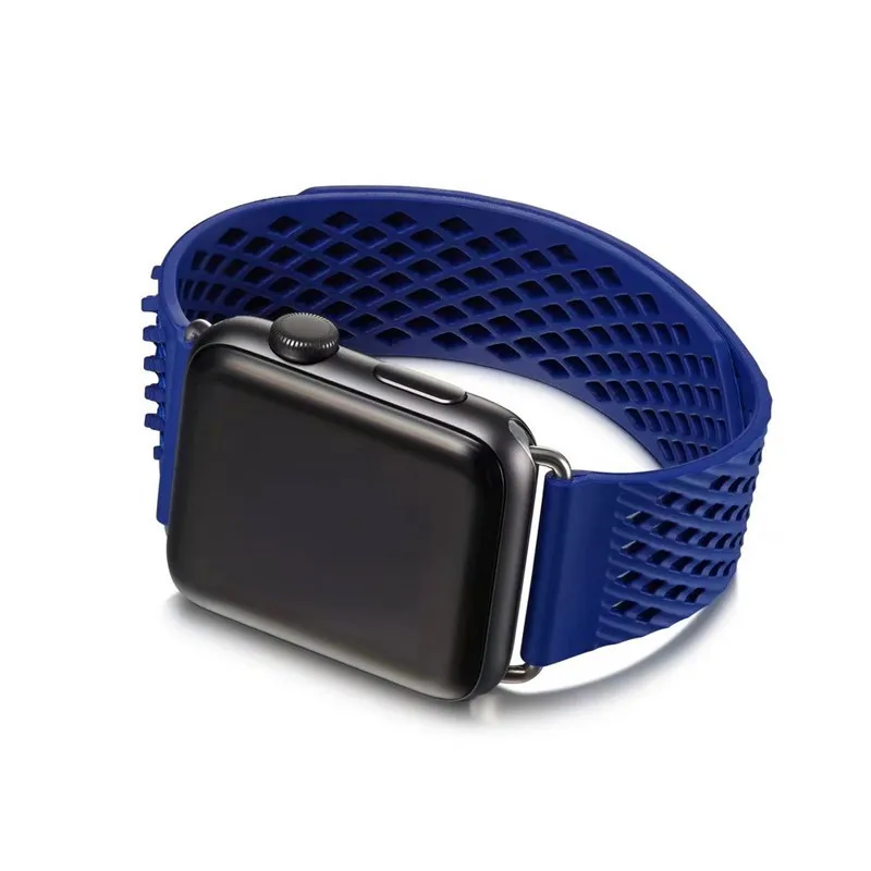 С застежкой и пряжкой петля ремешок для наручных часов Apple Watch 38/42 мм Спорт на открытом воздухе силиконовый для наручных часов iWatch, 5 4 44/40 мм браслет ремешок для наручных часов Apple Watch, версия 1, 2, 3, ремешок