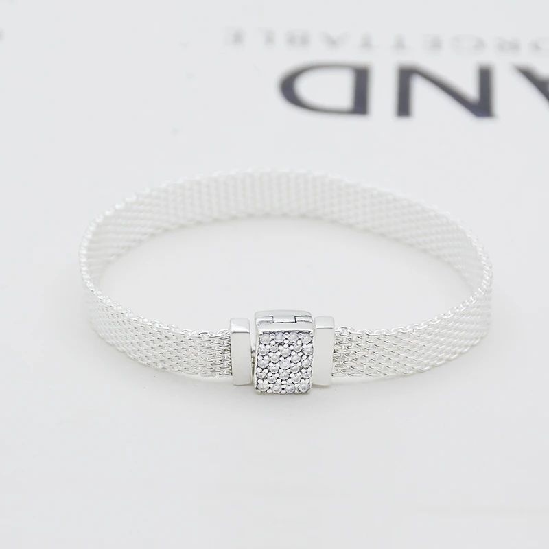 

Новый дизайн, рефлексионный браслет с цепочкой из циркония AAA, Модный женский браслет, широкий ремешок для часов, подарок высокого качества