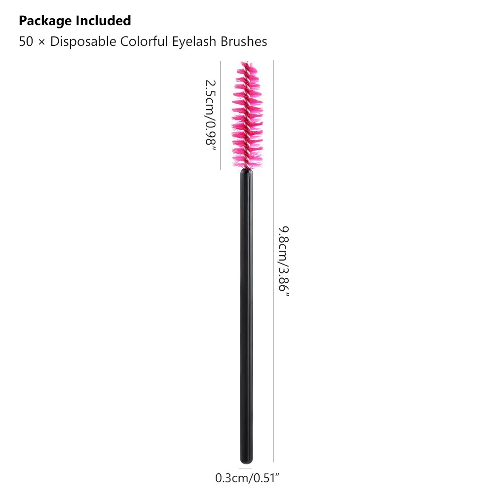 

50Pcs Brushes Makeups Eye lashes Brushes Disposable Mascara Wands Applicator Eye lashes Cosmetic Brush Maquiagem Makeups Tools