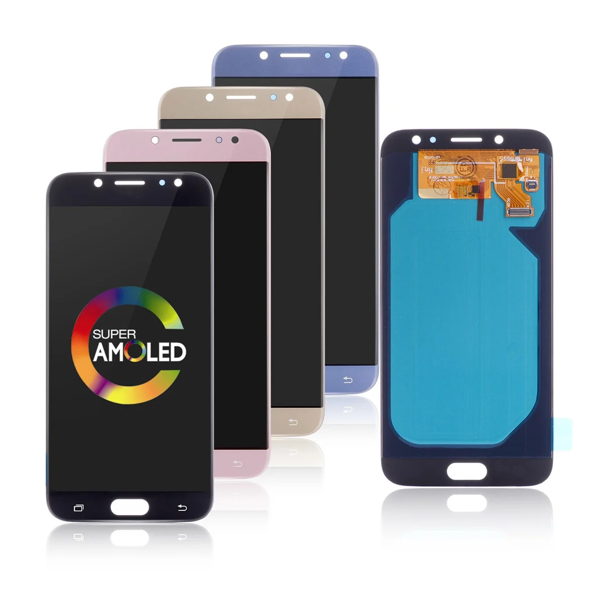 Замена модуля на замене экран lcd для samsung Galaxy J7pro 2017 дигитайзер с рамкой J7 Pro J730| |