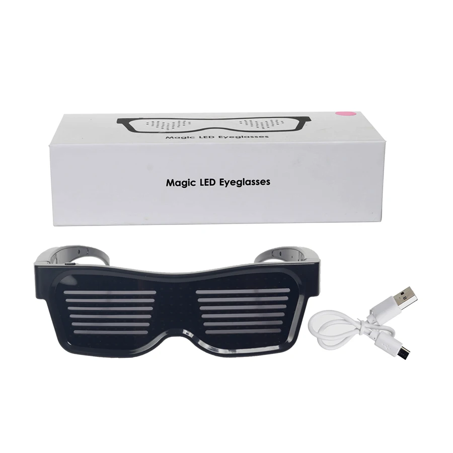 

Glow Party Supplies Magic Bluetooth LED Party Glasses APP Control Luminous Glasses EMD DJ Electric Syllables