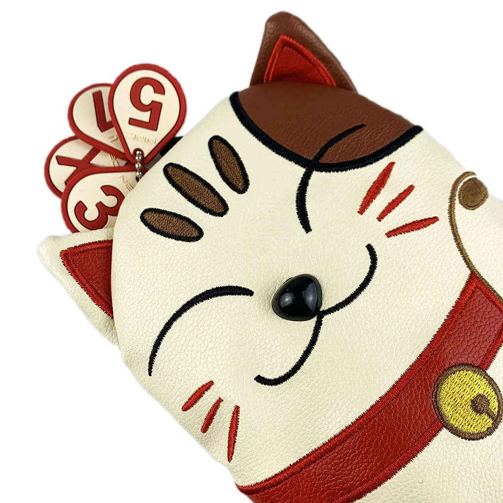 

4pcs Cartoon Mallet Putter Cover Golf Club Head Covers Long Neck Value Set