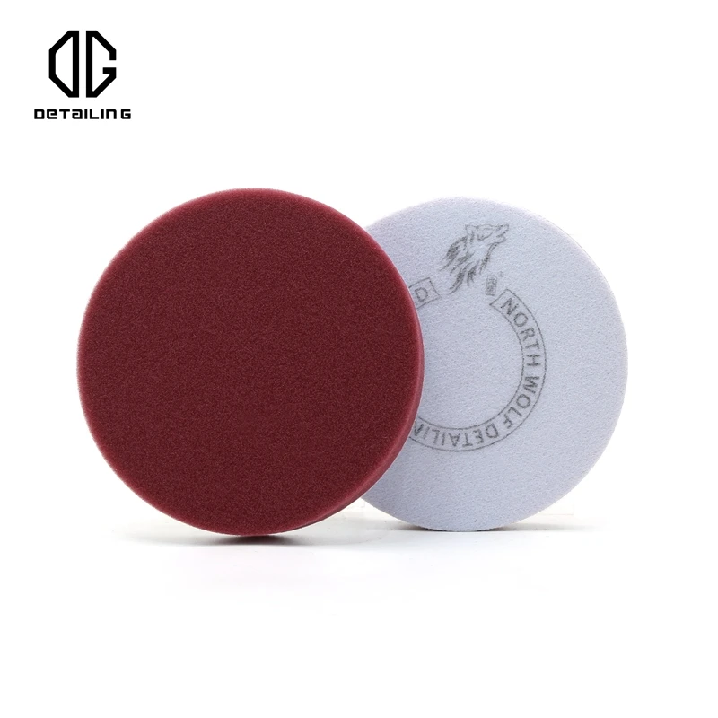 6 дюймов, 150 мм, бордовая полировальная губка, буферная подушка для ухода за автомобилем