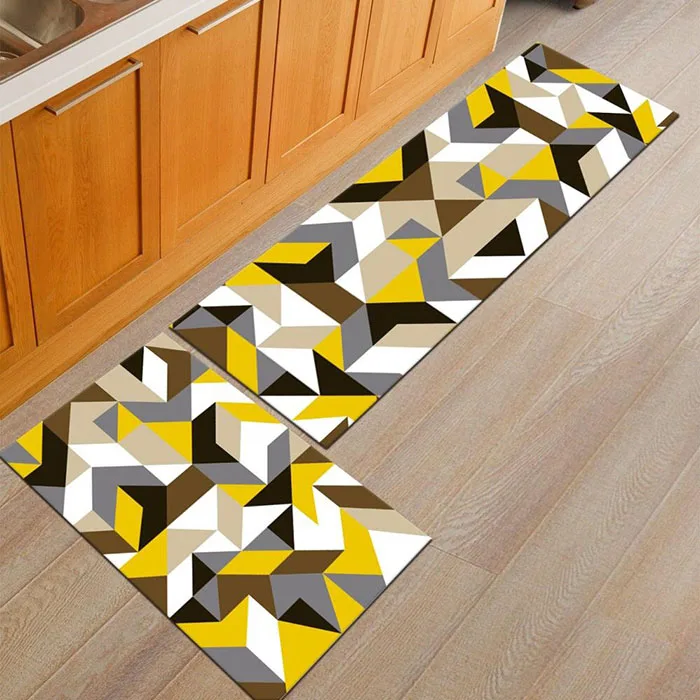 

Geometric Decoration Carpet Kitchen Anti-slip Mats Living Room Decoration Carpet Bathroom Bath Mat Decoration Salon Doormat Rug