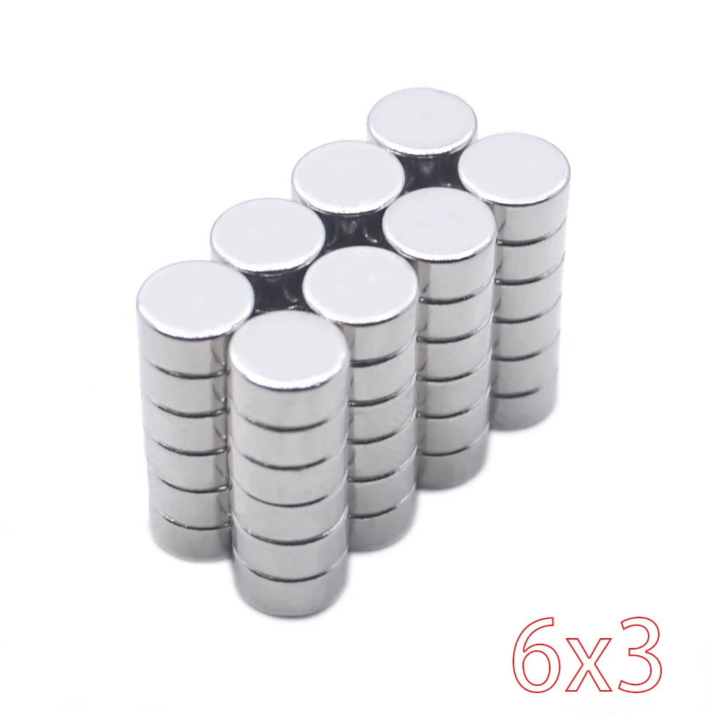 10 шт. мини маленький N35 Круглый Магнит 5x1 6x3,8, x для детей от 3 до 10x1 10x2 12x2 мм, постоянный магнит супер сильный - Цвет: 6x3mm