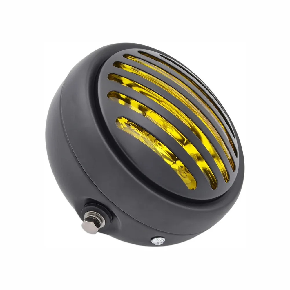 Галогенные фары 35 Вт для мотоцикла черная металлическая ретро-лампа переднего