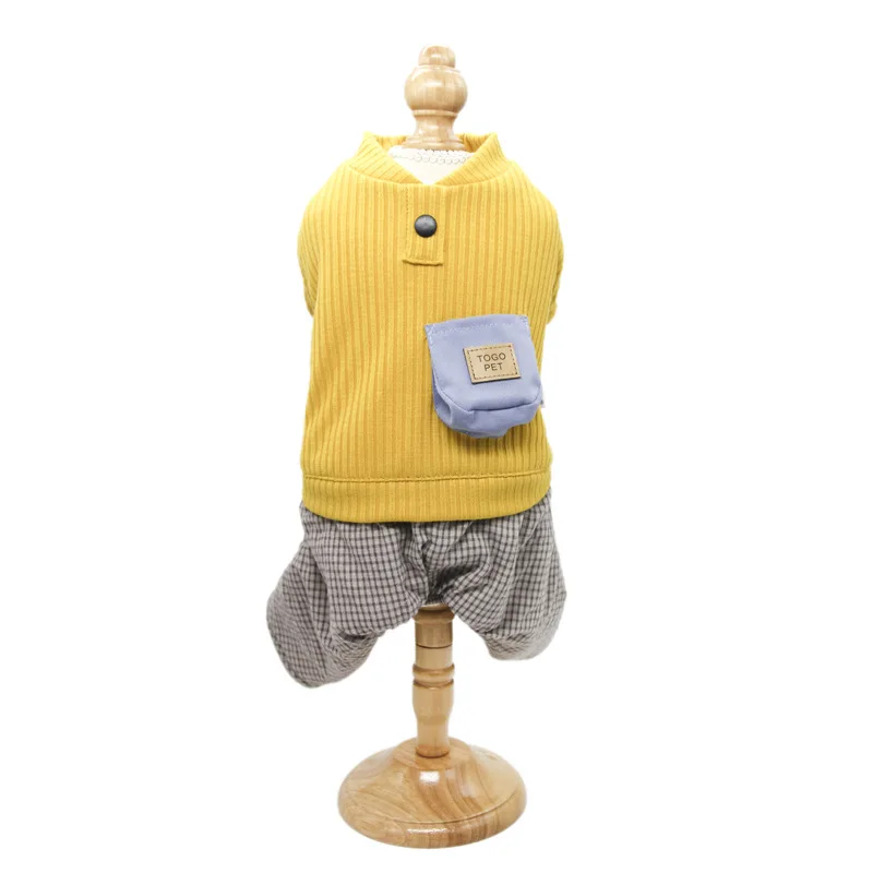 Одежда для собак в виде снежинок желтого и синего цветов Очень теплая мягкая