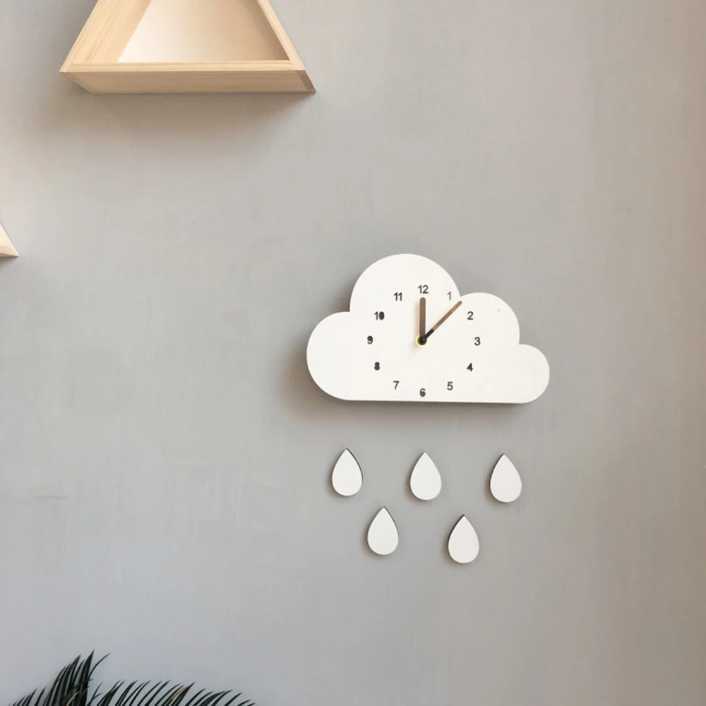 Распродажа настенные часы в скандинавском стиле деревянные форме облака