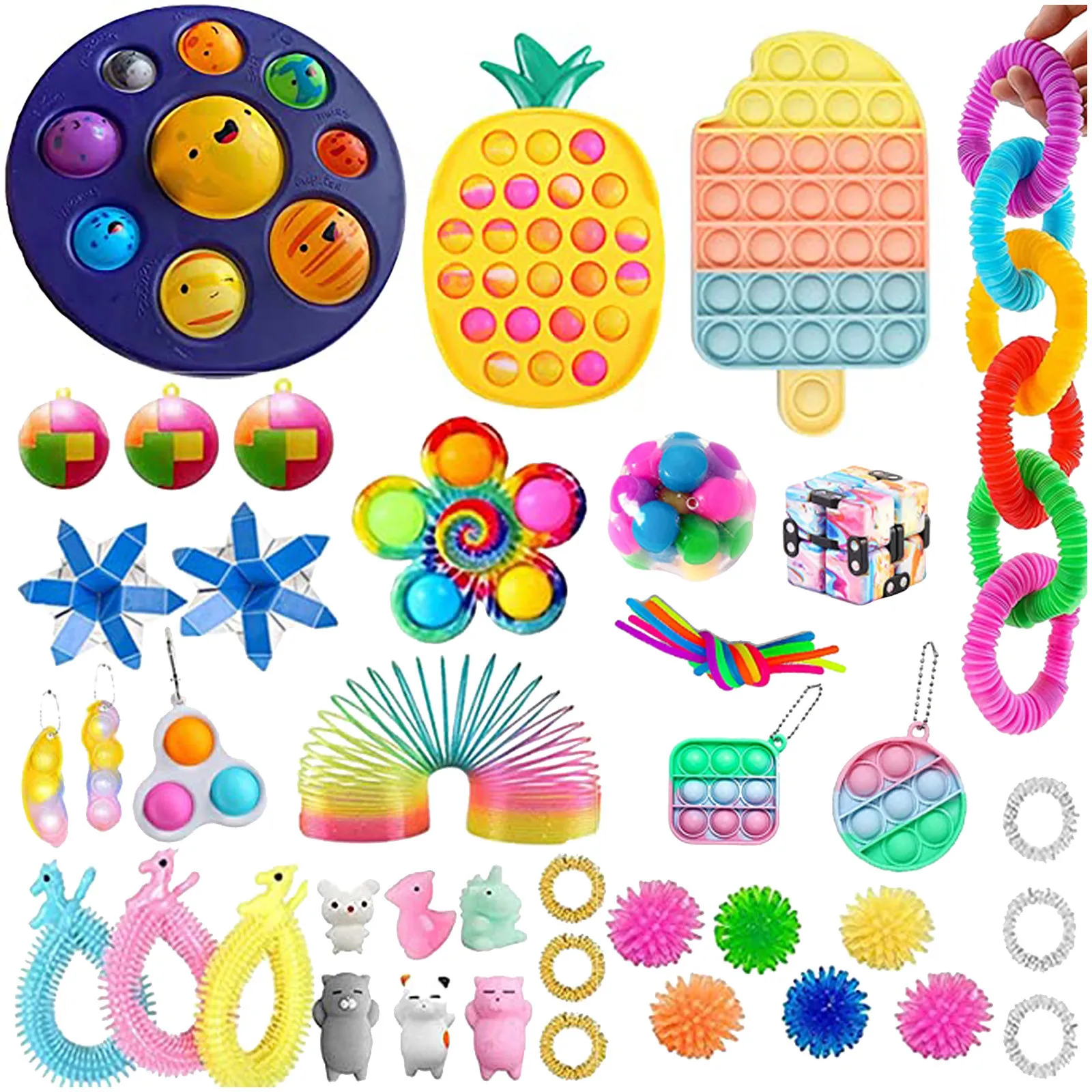 

Fidget Toys Pack Anti Stress Toy Set Marble Relief Christmas Gift For Adults Children Sensory Antistress Relief Figet Toys Box