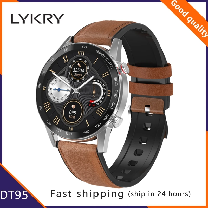 Смарт-часы LYKRY DT95 мужские экран 1 3 дюйма водостойкие IP68 | Электроника