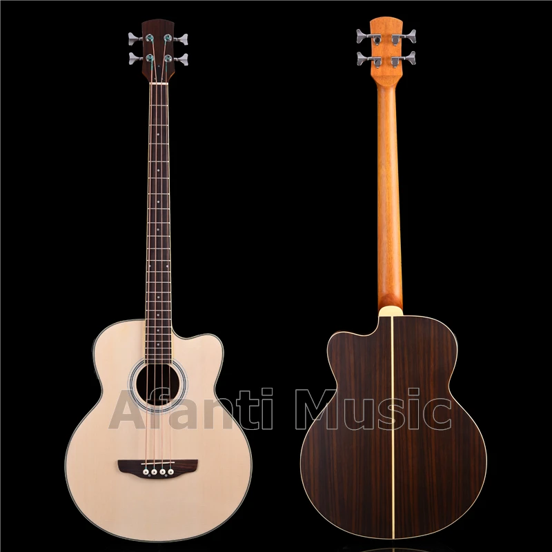 Afanti музыка ели и палисандр бас акустическая гитара с эквалайзером (ABG 115S)|Гитары| |