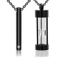 2 pcs blackgoldrose gold cremation urn pendant necklace for memorial stainless steel necklace ashes jewelry keepsakes